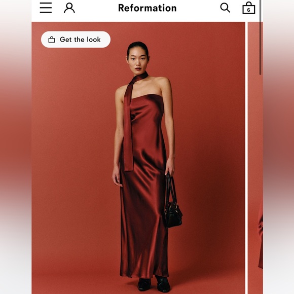 strapless open back dress Silk Maxi Dress main image 0